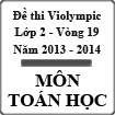Đề thi Violympic Toán lớp 2 vòng 19 năm 2013-2014