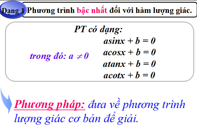 Một số phương trình lượng giác thường gặp