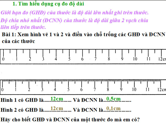 Bài giảng Vật lý 6 Bài 1: Đo độ dài Vật lý 6 Bài 1: Đo độ dài