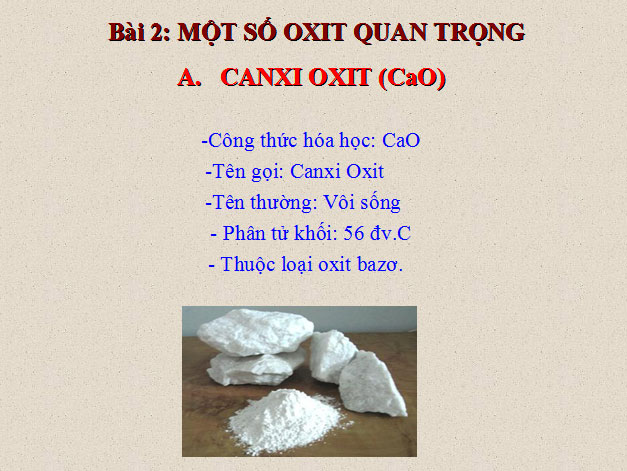 Bài giảng Hóa học 9 bài 2