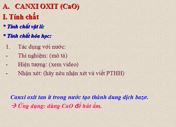  Một số oxit quan trọng
