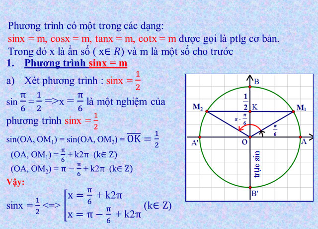   Phương trình lượng giác cơ bản 