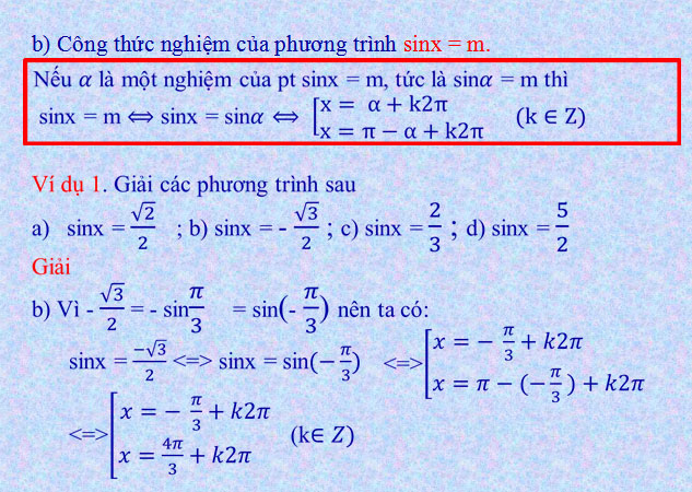 Bài giảng Đại số 11