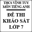 Đề khảo sát chất lượng đầu năm môn Tiếng Anh lớp 7 trường THCS Vĩnh Tuy năm 2013 - 2014