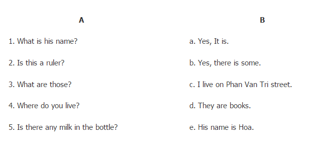 Đề thi tiếng Anh học kì 1 lớp 6