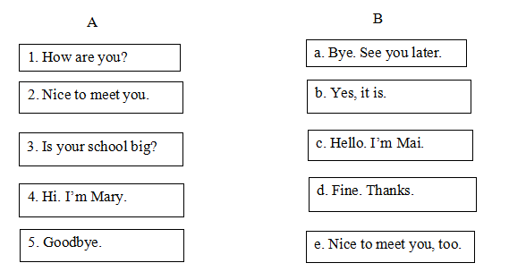 Đề kiểm tra tiếng Anh lớp 3