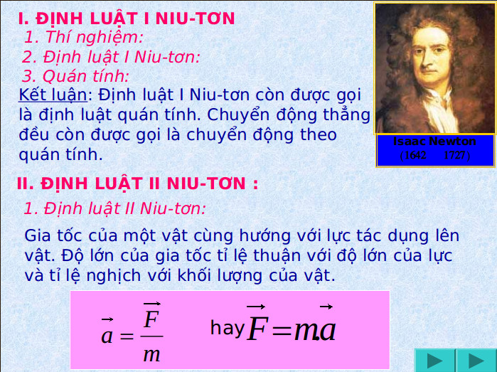 Định luật I Niu tơn