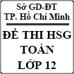 Đề thi chọn đội tuyển học sinh giỏi Toán lớp 12 vòng 1 năm 2012 - 2013 TP. Hồ Chí Minh