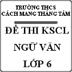Đề thi khảo sát chất lượng môn Ngữ văn lớp 6 năm học 2015 - 2016 trường THCS Cách Mạng Tháng Tám, TP. HCM