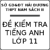 Đề kiểm tra trắc nghiệm môn tiếng Anh lớp 11 trường THPT Nam Sách II tỉnh Hải Dương