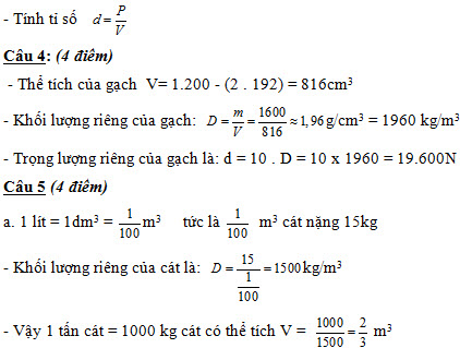 Đề thi Olympic Vật lý lớp 6