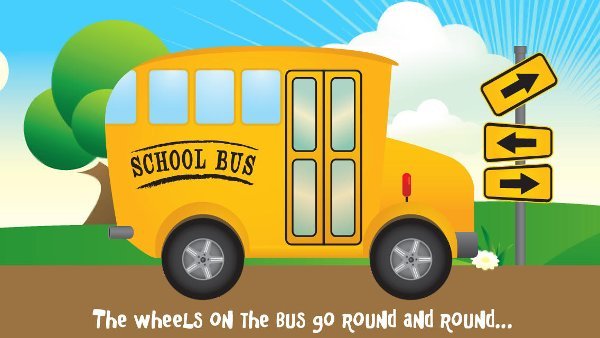 The Wheels on the Bus Go Round and Round Video học tiếng Anh cho trẻ em