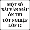 Một số bài văn mẫu ôn thi tốt nghiệp lớp 12