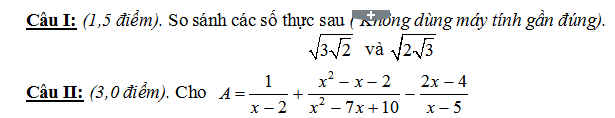 đề thi môn toán lớp 10