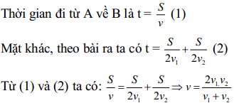 Phương pháp giải toán vận tốc trung bình