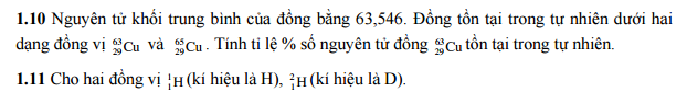 Dạng bài tập hóa học lớp 10