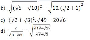 Đề thi môn toán lớp 9
