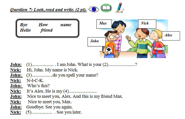 Đề thi tiếng Anh lớp 3 có đáp án