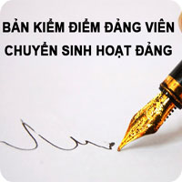 Mẫu bản kiểm điểm đảng viên chuyển sinh hoạt Đảng