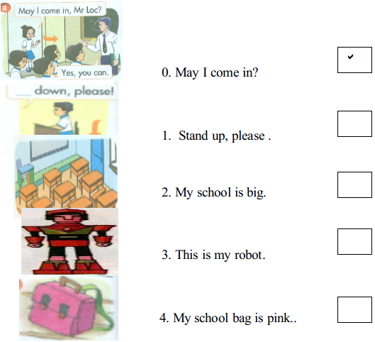 Đề thi học kì 1 môn Tiếng Anh lớp 3 trường Tiểu học Ông Ích Đường, Đà Nẵng năm 2014 - 2015 Đề thi hết học kì 1 môn Tiếng Anh lớp 3