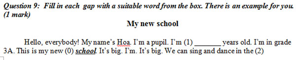 Đề thi học kỳ 1 môn tiếng Anh lớp 3 có đáp án Đề kiểm tra học kỳ 1 môn tiếng Anh lớp 3 MỚI NHẤT có đáp án