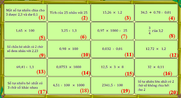 Đề thi violympic toán lớp 5