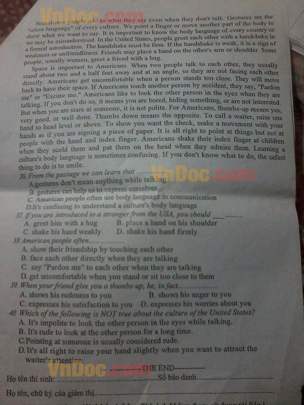 Đề thi học kỳ 1 môn tiếng Anh lớp 12 Đề kiểm tra học kỳ 1 môn tiếng Anh lớp 12
