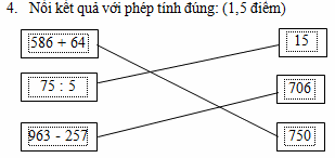Đáp án đề thi hki 1 môn Toán lớp 3 Đáp án đề thi hki 1 môn Toán lớp 3