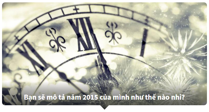 Năm 2016 của bạn sẽ: Bạn sẽ mô tả năm 2015 của mình như thế nào nhỉ?
