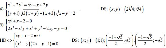 Phương pháp giải hệ phương trình ôn thi đại học
