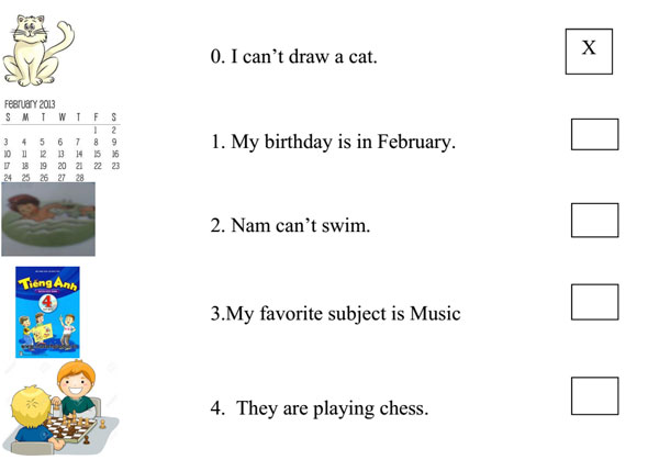 Đề thi học kỳ 1 môn tiếng Anh lớp 4 Đề kiểm tra học kỳ 1 môn tiếng Anh lớp 4 có đáp án