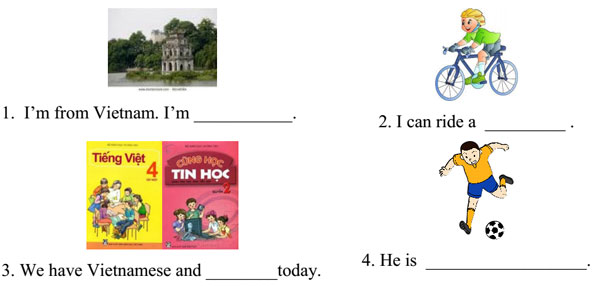 Đề thi học kỳ 1 môn tiếng Anh lớp 4 Đề kiểm tra học kỳ 1 môn tiếng Anh lớp 4 có đáp án