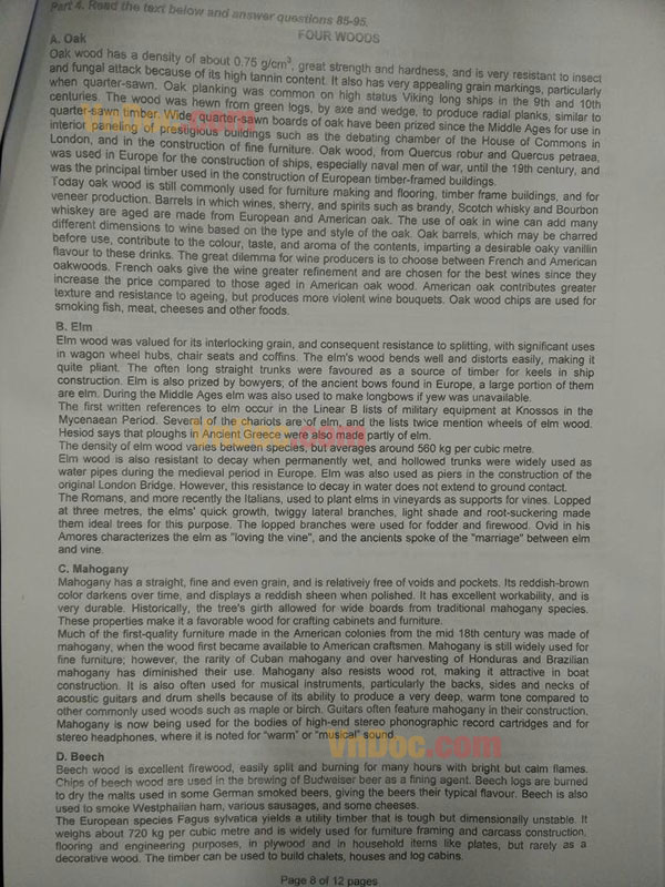 Đề thi chọn học sinh giỏi Quốc gia năm 2016 môn Tiếng Anh  