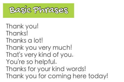 Nói lời cảm ơn trong nhiều tình huống Cách nói lời cảm ơn trong tiếng Anh