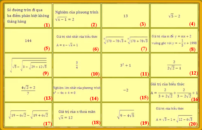 Đề thi violympic toán lớp 9 vòng 9