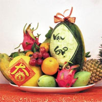 Giáo án mầm non đề tài Mâm quả ngày tết