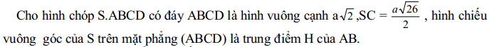 Đề thi thử THPT Quốc gia môn Toán có đáp án