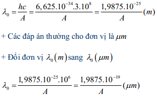 Phương pháp làm bài nhanh Vật lí lớp 12 chương Lượng tử ánh sáng