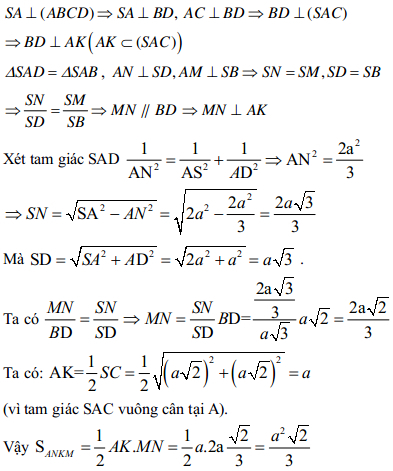 Đề kiểm tra Hình học 1 tiết môn Toán lớp 11 học kì 2 trường THPT Buôn Ma Thuột, Đăk Lắk năm 2014 - 2015 Đề kiểm tra Toán hình lớp 11 có đáp án