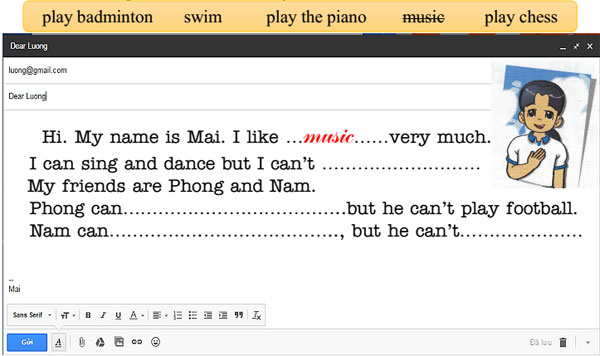 Đề kiểm tra học kỳ 1 môn tiếng Anh lớp 4  