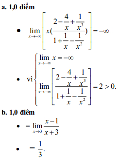 Đáp án đề kiểm tra học kỳ II môn Toán lớp 11