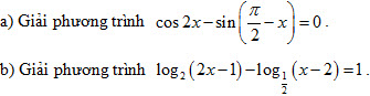 Đề thi thử THPT Quốc gia năm 2016 môn Toán trường THPT Mai Thúc Loan, Hà Tĩnh Đề thi thử Đại học môn Toán