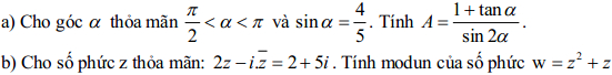 Đề thi thử Quốc gia môn Toán có đáp án