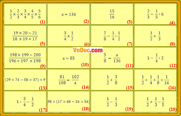Luyện thi Violympic Toán lớp 4 vòng 17