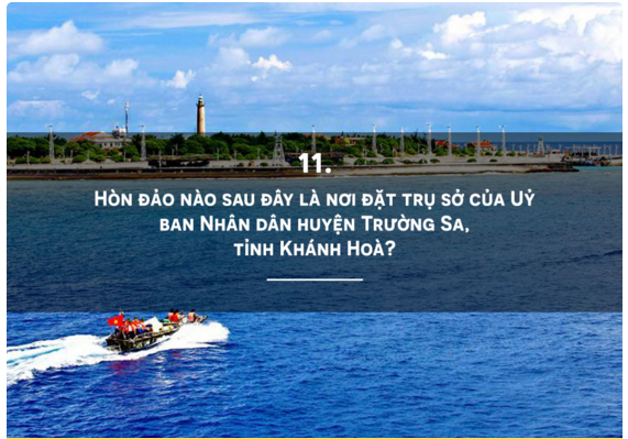 Tìm hiểu biển đảo quê hương qua câu hỏi trắc nghiệm