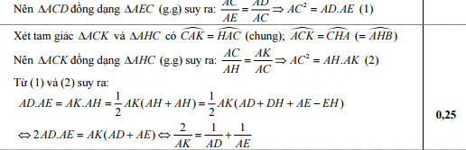 Đáp án đề thi vào lớp 10 môn toán