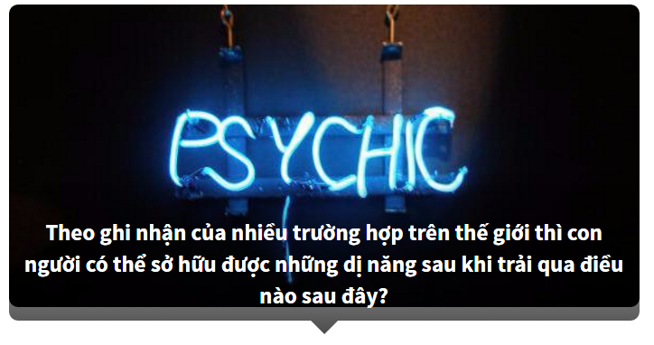 Bạn biết gì về năng lực siêu nhiên?