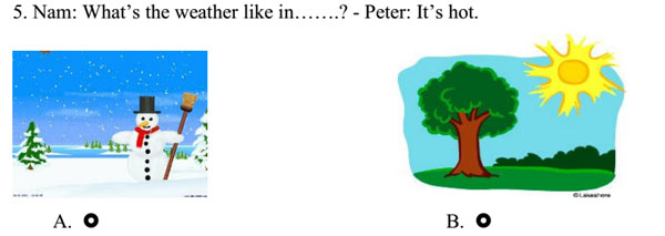 Đề thi học kì 2 môn Tiếng Anh lớp 5