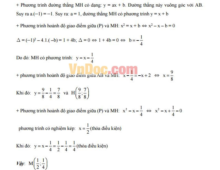 Đáp án đề thi vào lớp 10 môn Toán Đáp án đề thi vào lớp 10 môn Toán