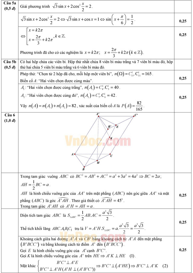 Đáp án đề thi thử THPT Quốc gia năm 2016 môn Toán trường THPT Hồng Quang, Hải Dương (Lần 3) Đáp án đề thi thử THPT Quốc gia năm 2016 môn Toán trường THPT Hồng Quang, Hải Dương (Lần 3)